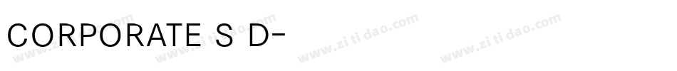 corporate s d字体转换